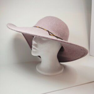 Blush Pink Wide Brim Wool Felt Hat | Boho Rancher Style by myBasic